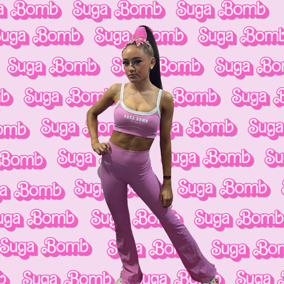 Bubble Gum Pink Crop Top & Flares