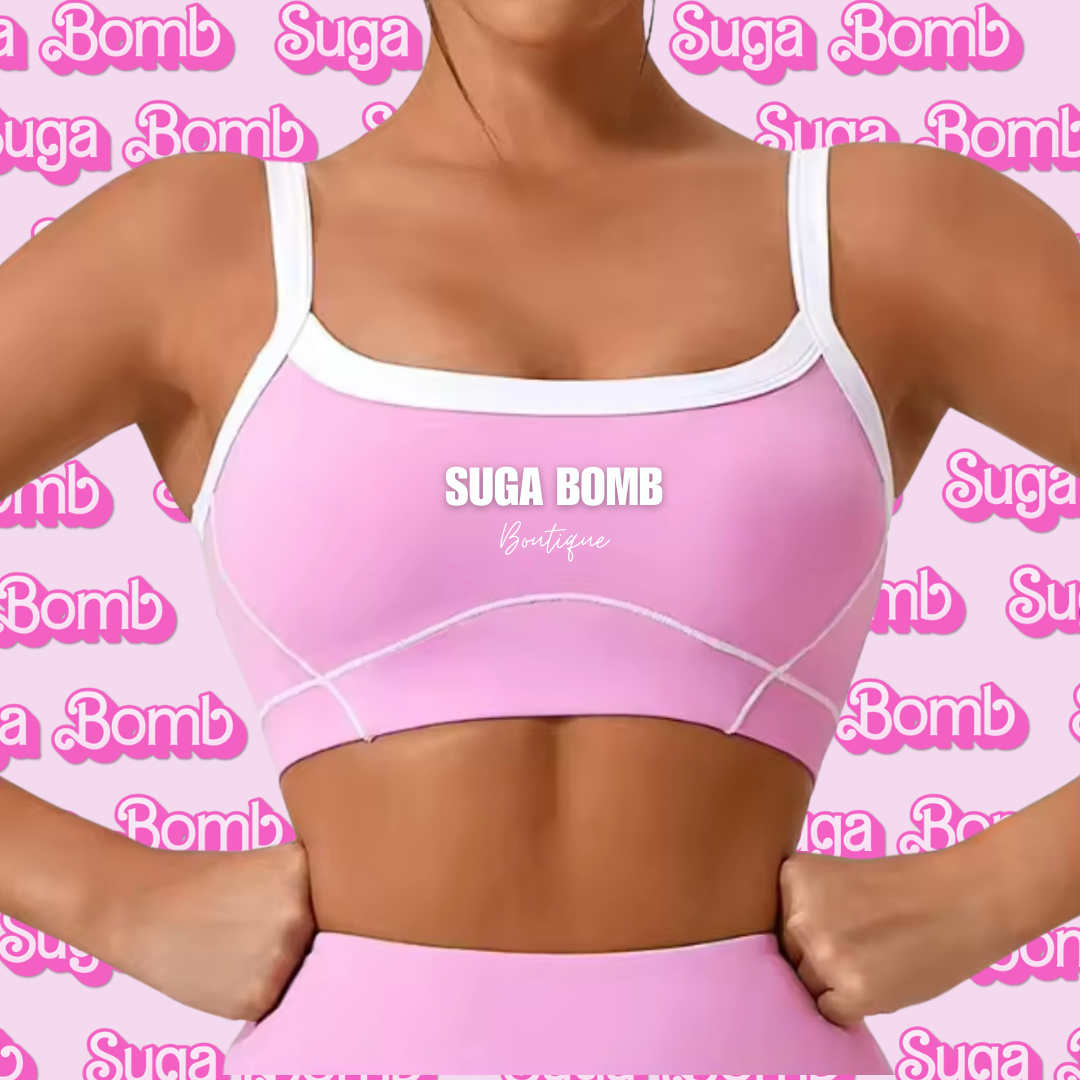 Bubble Gum Pink Crop Top & Shorts