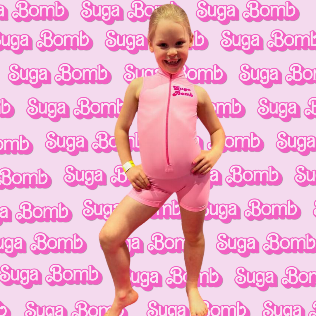 Bubble Gum Pink High Neck Unitard